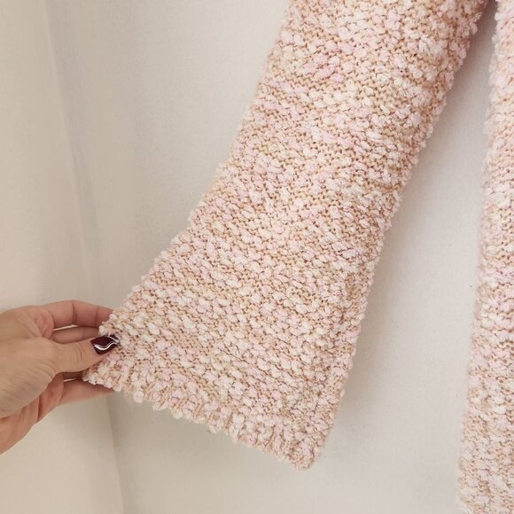 Soft Surroundings Dreamy Quarter Zip Pullover Sweater Pink Comfy Women's M - Picture 5 of 8